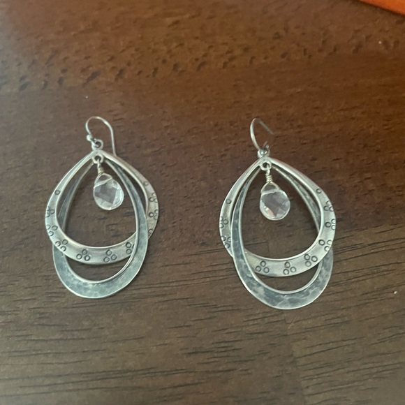 Silpada tear drop sterling silver earrings - Picture 2 of 3